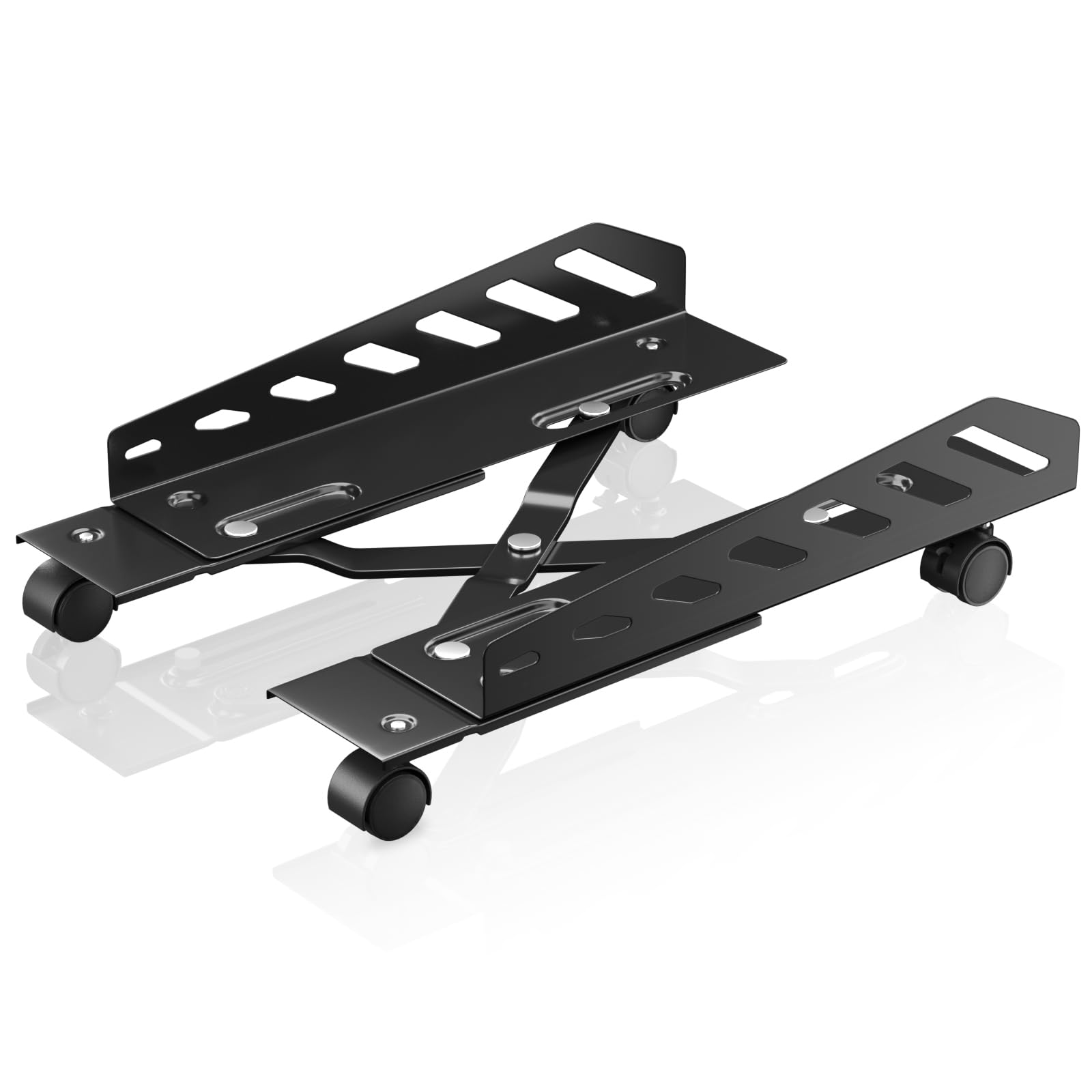 Photo 1 of *MISSING A KNOB* AGPTEK CPU Stand, Computer Tower Stand Adjustable Length(15.7"-20")and Adjustable Width (6.3"-11.8") with 2 Locking Wheels and 2 Caster Wheels, UPC Steel Rolling Stand Computer Stand for Desktop Tower