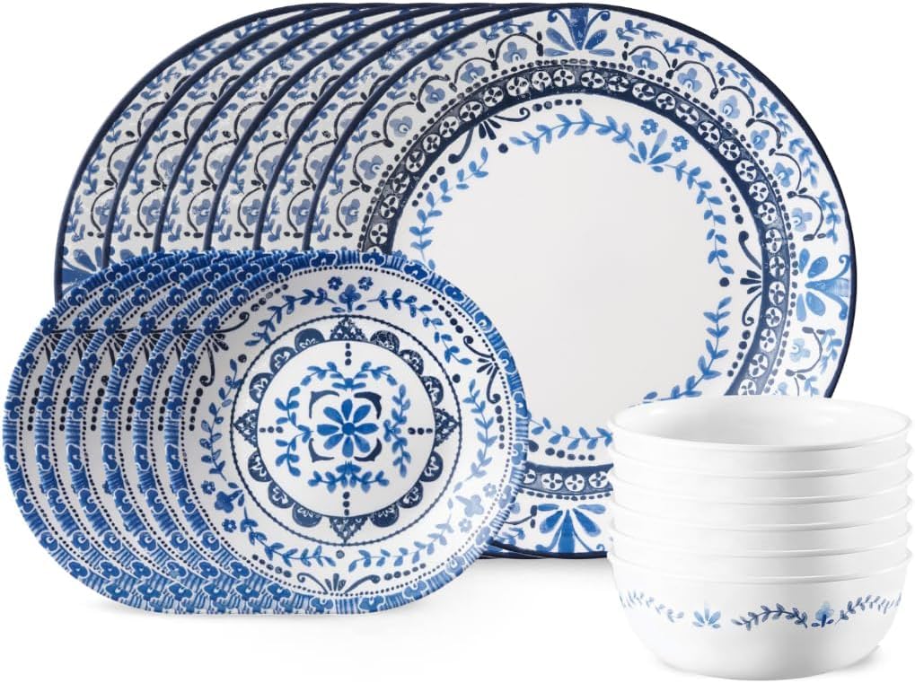 18 Piece Dinnerware Corelle Indigo Speckle Dinnerware Set Corelle - Main Image