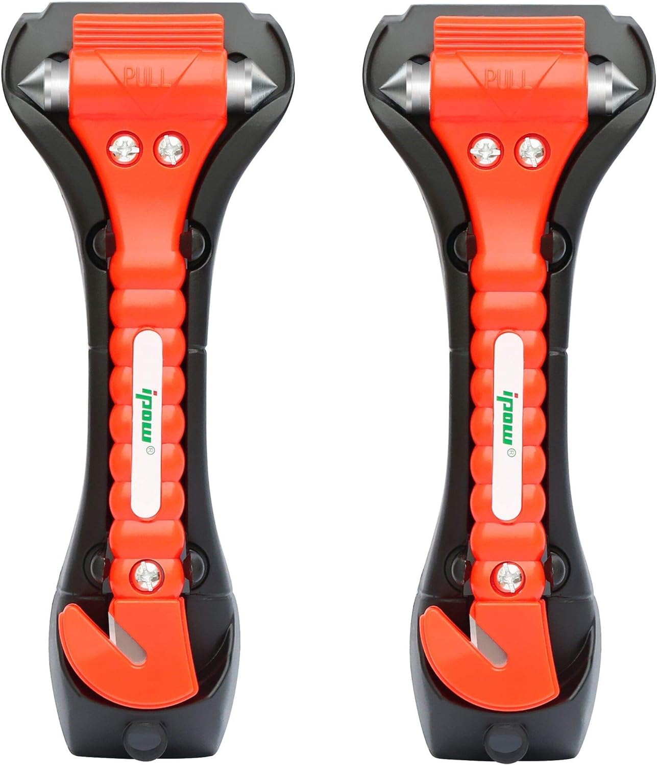 ipow [2 Pack] Car Emergency Escape Window Break Hammer Safety Seat Belt Cutter Tool (Big)