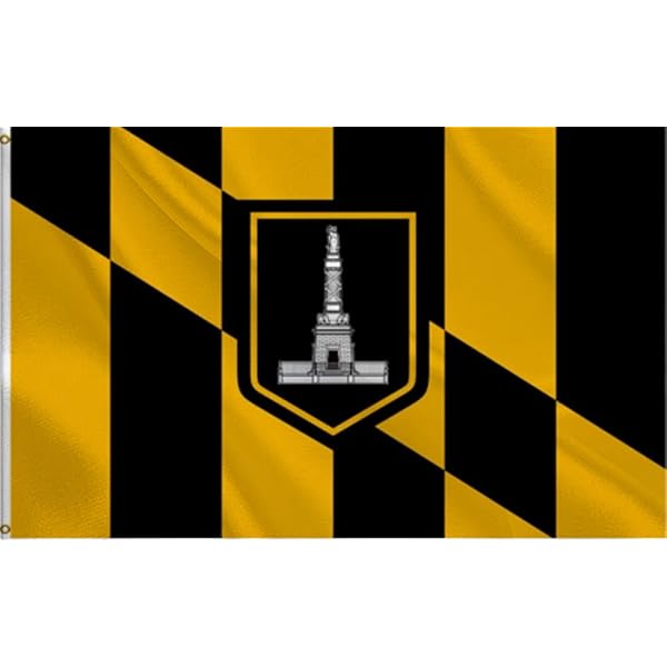 Bandera De Baltimore 3x5 Pies - Resistente De Poliéster Para Asta - Muestra Tu Orgullo Por La Ciudad