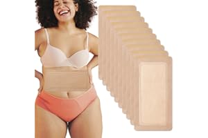 STFOCE 10pcs Castor Oil Pack Wrap, Large Castor Oil Pack Self-Adhesive, 11.8"x6.3", Anti Leakage, No Wash, Portable (Oil Not Included)