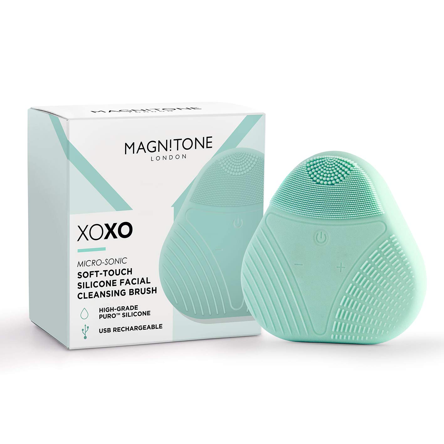 Magnitone Xoxo Micro-Sonic Softtouch Silicone Facial Cleansing Brush - Green