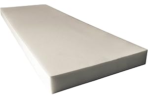 AK TRADING CO. AK Trading Upholstery Foam High Density Cushion (Seat Replacement, Foam Sheet, Foam Padding), 1" H x 24" W x 72" L,White