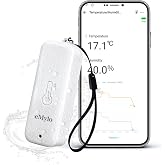 eMylo Zigbee Temperature Humidity Sensor, IP65 Thermometer Hygrometer | IP65 Smart Remote Monitoring, Hub Required, Compatible with Echo Devices with Zigbee 3.0 Hub Built-in, Home Assistant,Homey