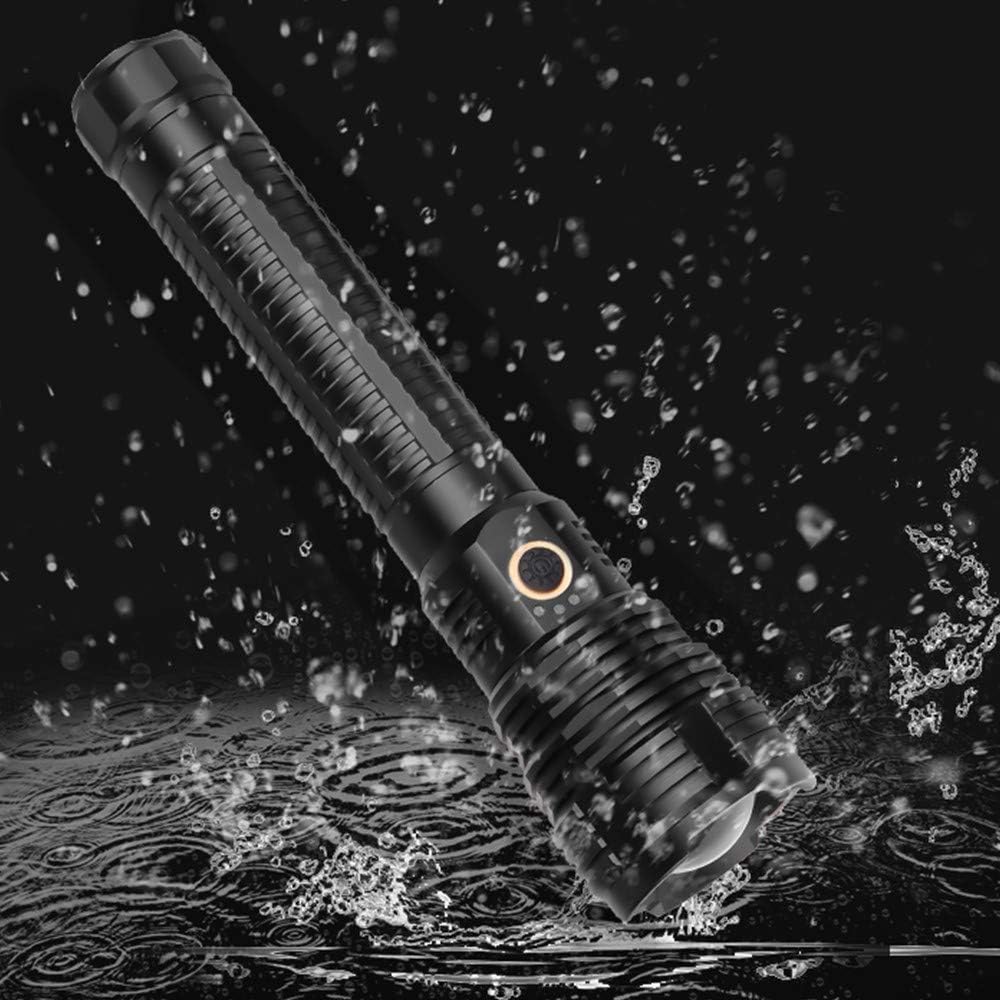 BESTSUN CREE XHP70.2 Flashlight Rechargeable, 10000 Lumen Super Power LED Tactical Flashlight Zoomable 5 Modes Bright Flashlight Torch with Power Display for Camping Hiking (Batteries Include) - - 