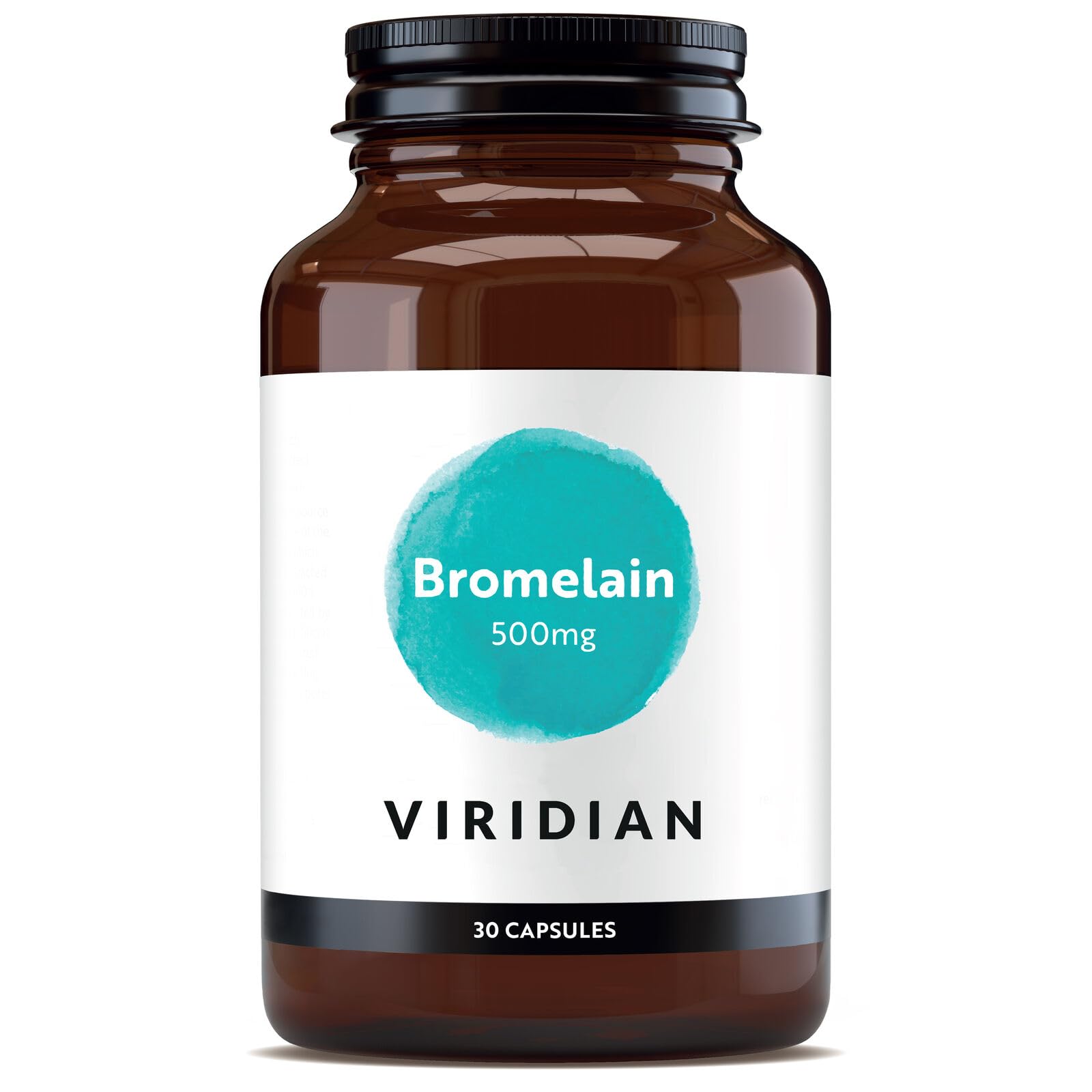 Viridian - Bromelain 500mg - 30 Caps | Digestive Enzyme Support | Breaks Down Protein | Vegan & Pure Formula | Extracted from Pineapple Stem | 100% Active Ingredients | Expertly Formulated