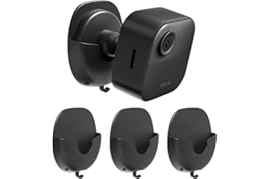 HKQ 3 Pack Blink Adhesive Wall Mount Bracket for Blink Outdoor 4 /Outdoor 2K+/Mini/Mini 2/ Mini 2K+/Indoor Cameras, No Drilling No Screws Blink Camera Mount, Decorate Damage-Free, Easy to Install (Black)