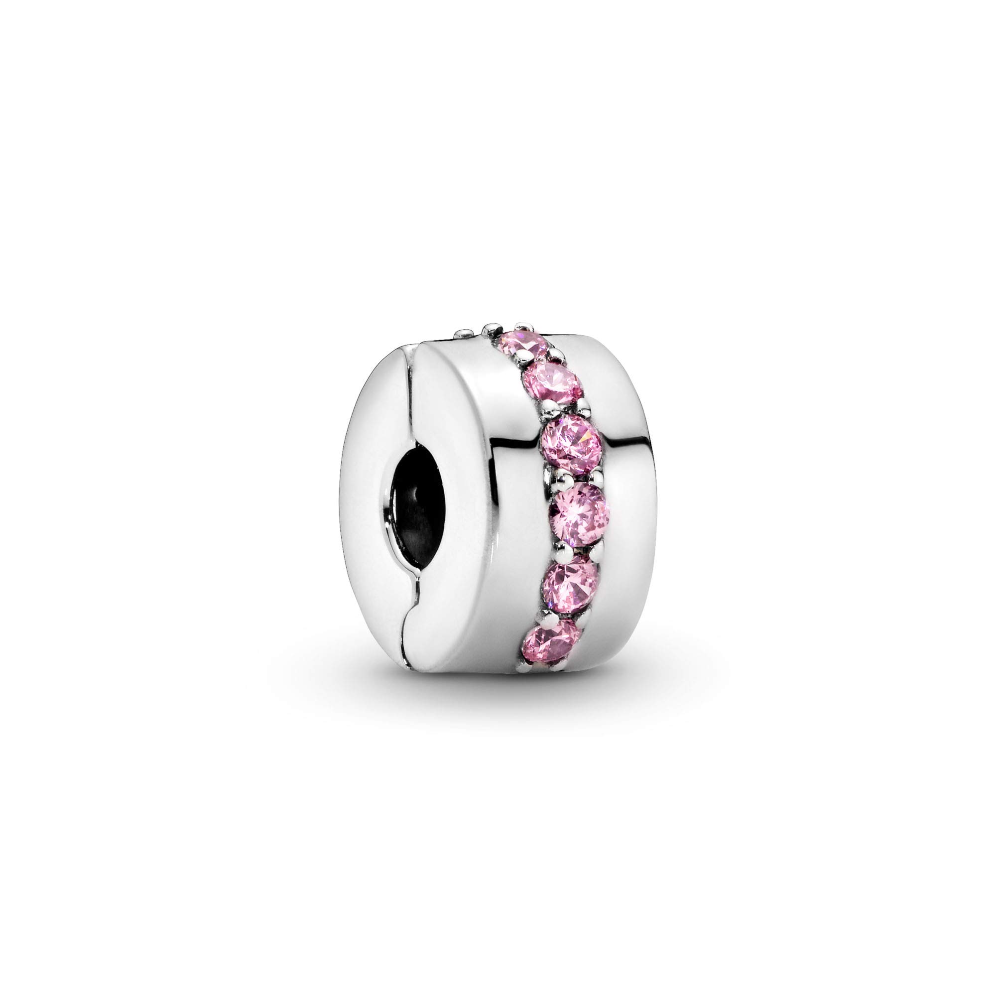 Pandora Pink Sparkling Row Clip Charm 791972PCZ