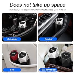 2PCS Car Trash Can with Lid, Mini Portable Auto