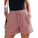 FEKOAFE Womens Shorts 2026 Comfy Summer Drawstring High Waist Cotton Shorts for Women Trendy(S-2XL)