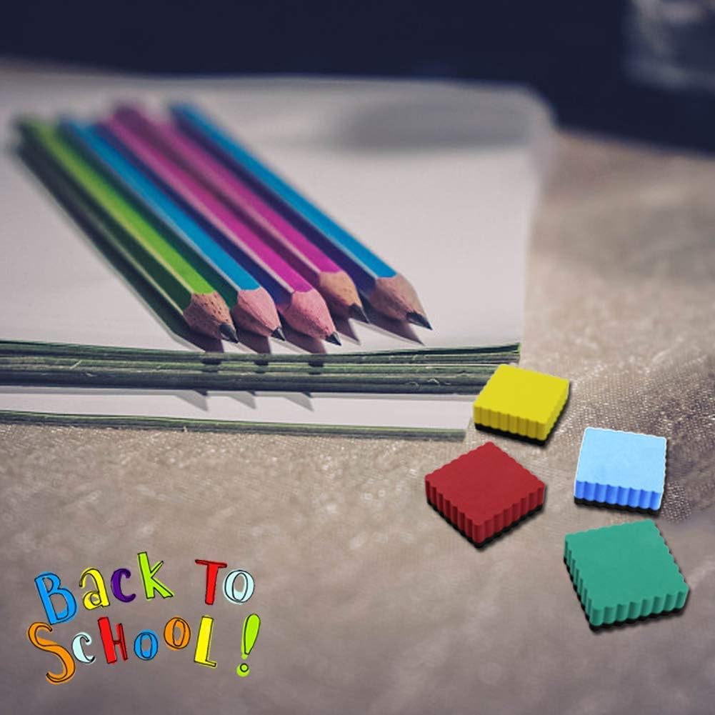 MOLYHUA 48 Pack Magnetic Whiteboard Dry Erase Eraser Chalkboard Cleansers for Classroom, Home and Office : Office Products
