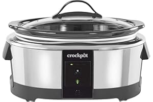 Crock-Pot 6 Quart Programmable Slow Cooker and Food Warmer Works with Alexa, Stainless Steel (2139005)