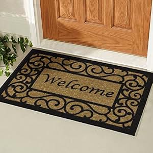 double front door welcome mat
