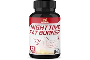 BMVINVOL Night Time Fat Burner 120Capsules, 12-in-1 Powerful Blend of Green Tea, Ceylon Cinnamon, Green Coffee Bean, Garcinia Cambogia, White Kidney Bean, Lemon Balm, Passion Flower