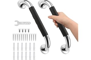 2 Pack Grab Bar Rail Anti-Slip Bathroom Shower Grab Bars for Seniors Elderly Wall 12inch Stainless Steel Safety Handicap Hand