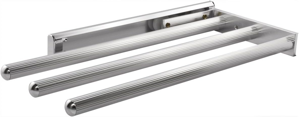 GedoTec Toallero extensible toalla tira-hacia fuera HOSTAL fabricado en aluminio Cromo pulido brillante Toallero de barra 1-brazo Longitud de ...