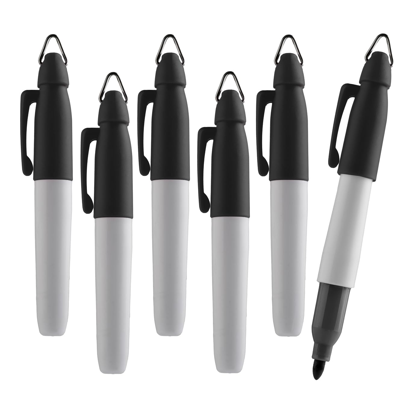 TH Golf Mini Permanent Markers | Assorted Colours | Fine Point | 6 Count (Black Pack of 48)