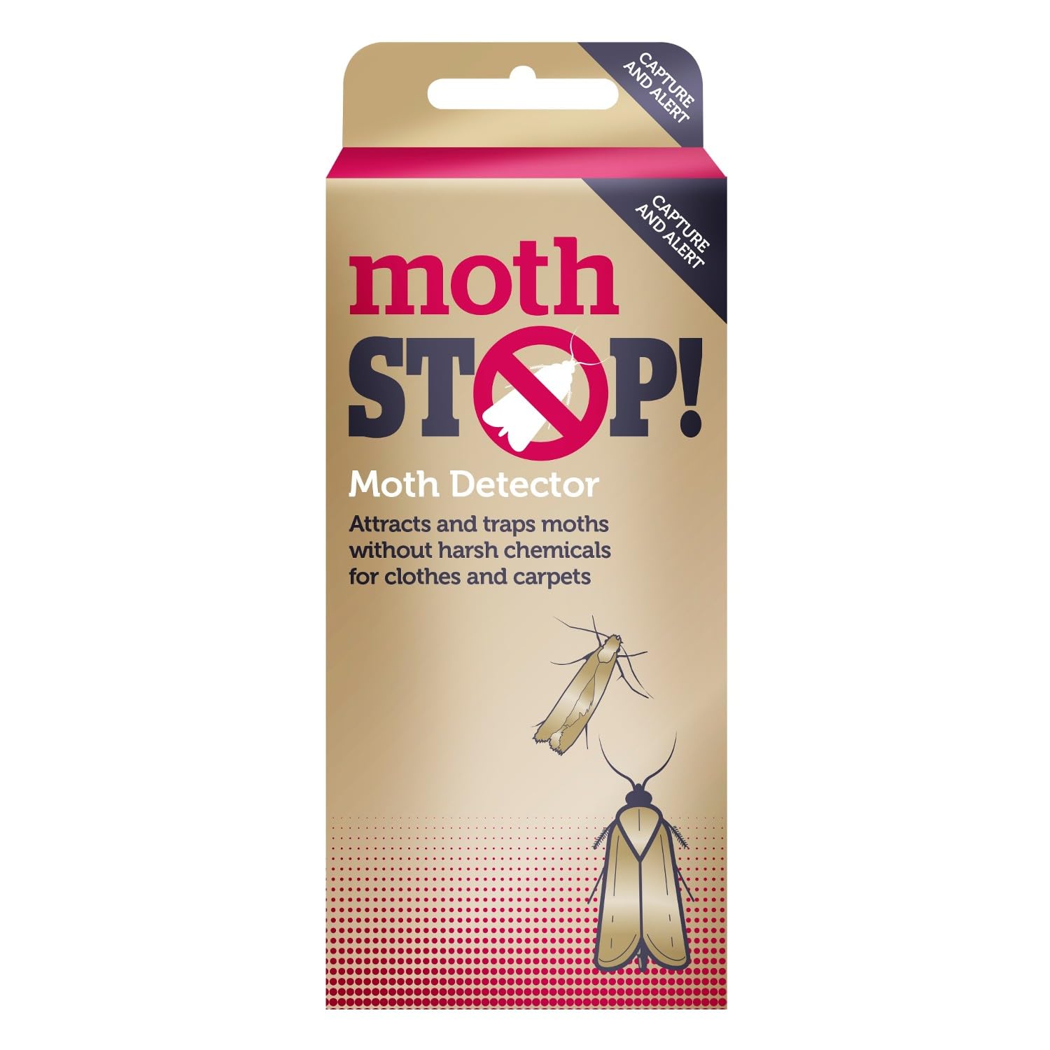 lakeland Moth Stop Clothes & Carpet Moth Detector & Trap – Active Up To 8 Weeks Captures Moths