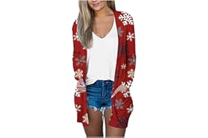 HYAERGF Womens Cardigans Fall Long Sleeve Open Front Sweaters Xmas Tree Pumpkin Graphic Cardigan Lightweight Coat with Pocket
