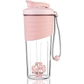 kuoleopa Shaker Bottle for Protein Mixes 24 oz Pink | Protein Shaker Bottles with Whisk Ball, Mixer Bottle, Protein Bottle,Portable Pre Workout Whey Protein Drink Shaker Cup