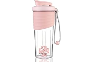 kuoleopa Shaker Bottle for Protein Mixes，24 oz，Protein Shaker Bottles with Whisk Ball, Mixer Bottle, Protein Bottle,Portable Pre Workout Whey Protein Drink Shaker Cup，Pink