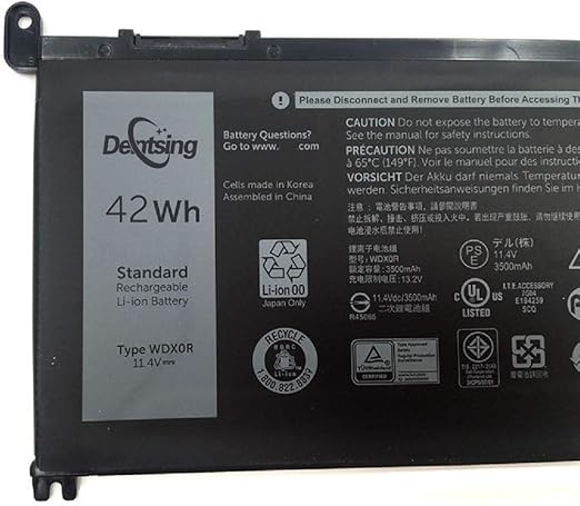 Uniamy Laptop Replacement Battery For Dell Inspiron 13 5378 13 5000 13 5368 13 5378 13 7368 3crh3 I7368 0027 14 7460 15 5538 15 5567 15 5568 15 5578 15 7000 15 7560 31 14 5468 T2jx4 Wdxor Batteries