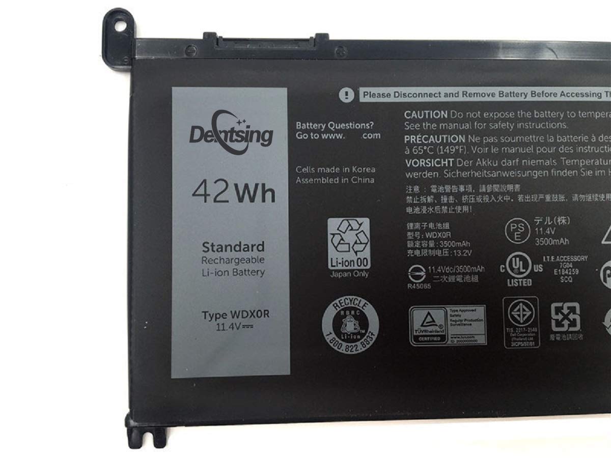 Dentsing 42Wh WDX0R Laptop Battery For DELL Inspiron 15 5568 7560 5567