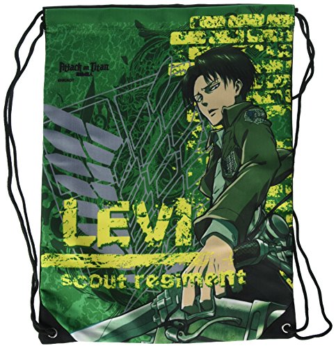 Attack on Titan - Levi Green Drawstring Bag Anime Backpack
