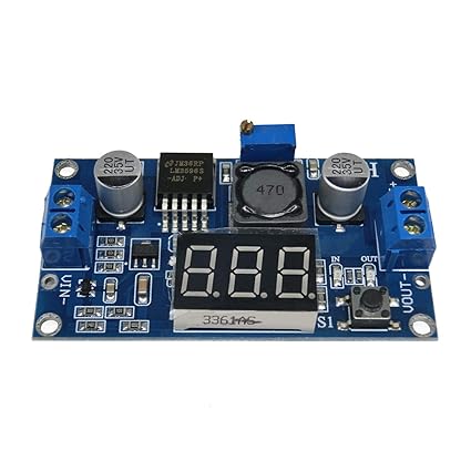 Dc Dc Buck Converter Adjustable Power Supply Step Down Module 2a Lm2596 Voltage Regulator With Voltmeter Led Display - 