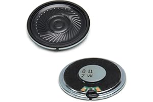 Fielect 2Pcs DIY Magnetic Speaker 2W 8 Ohm 40mm Diameter Round Shape Replacement Loudspeaker