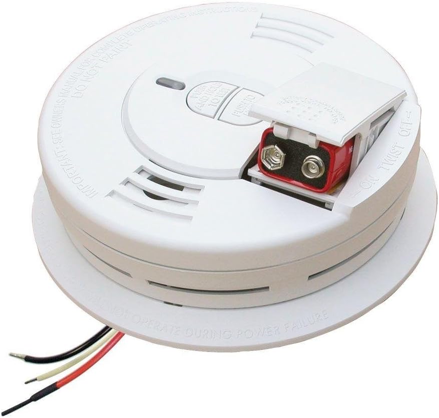 Kidde i12060 AC DC Hardwired Smoke Alarm Ionization Battery Backup - - 