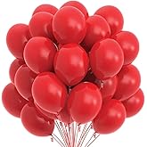 50pcs 12inch Red Balloons for Happy Birthday Party Balloons Boy&Girls Baby Shower Home Decoration Multicolor (Red)