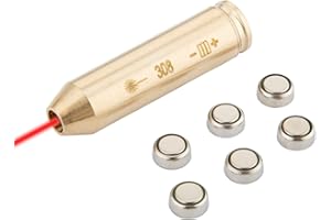 SAWKE Laser Bore Sight, 308 Bore Sight Laser with 6 Batteries（2 Set Batteries）
