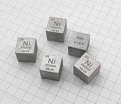 Nickel Cube - 10mm Pure Metal Element Cubes - Laser
