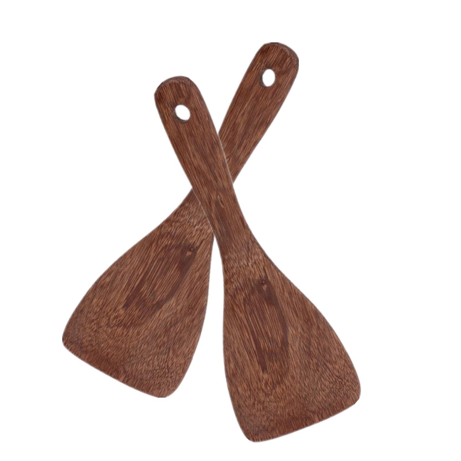 2Pcs Rice Spoon, Wooden Rice Paddle Wooden Spatula Wood Rice Spatula Wooden Turners for Cooking Serving Spoons Japanese Rice Shovel for Kitchen, 22x8cm