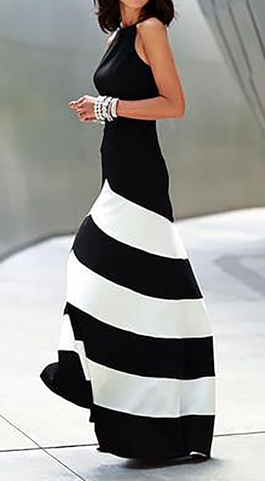 Casual Donna Vestiti Lunghi Da Sera Estivi Eleganti Da Cerimonia Abito Impero Senza Spalline Vestitini Onda A Righe Orlo Vita Alta Maxi Vestito Da Sposa A Pieghe Abiti Sundresses Abbigliamento Kardiolog Chrzanow Pl