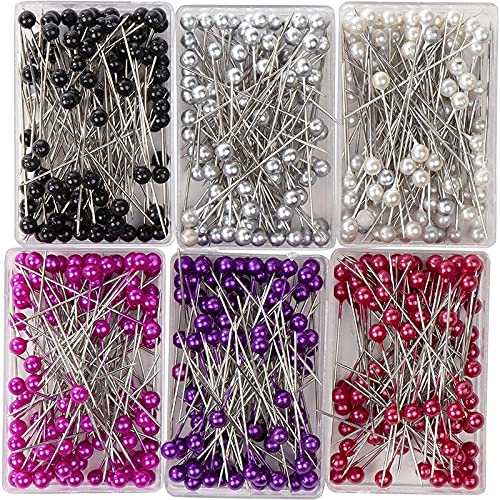 1200 Pieces Sewing Pins with Colored Ball Head, 1.5 inch Straight