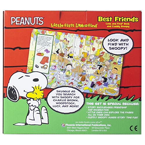 Peanuts - Best Friends Look and Find Book and Cuddly Snoopy Plush - PI Kids