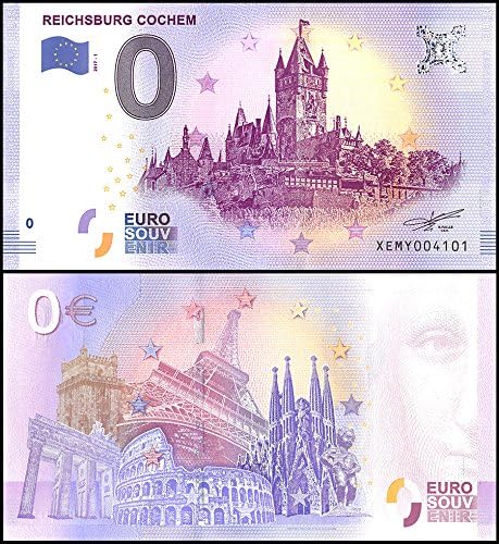 Zero (0) Euro Europe, 2017 - 1 (1st Print), UNC, Reichsburg Cochem in Germany