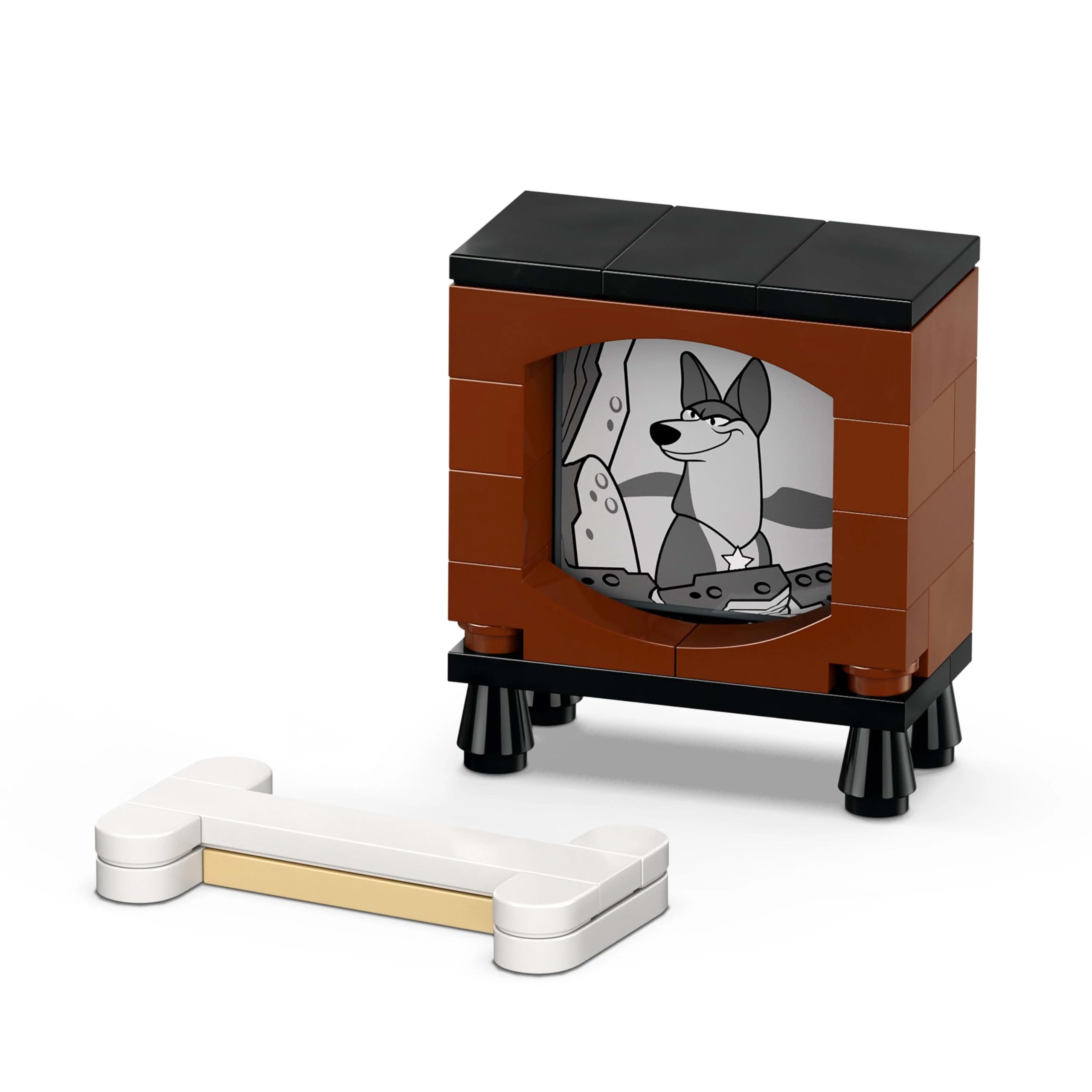 LEGO ǀ Disney Lucky & Penny 101 Dalmatiner - Welpen Spielset - Tierfiguren zum Spielen mit beweglichen Köpfen, Beinen & Schwänzen - Knochen & Fernseher - Geschenk für Mädchen ab 6 Jahren - 43271 4