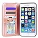 Style4U iPhone 8 Plus/iPhone 7 Plus Case, Premium PU Leather flip Wallet Bag Pouch Case Cover with ID & Credit Card/Cash Holder Slots Pockets for iPhone 8 PlusiPhone 7 Plus w/Stylus [Rose Gold]