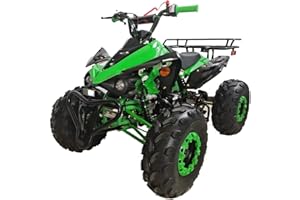 X-PRO 125cc ATV Automatic Transmission w/Reverse, LED Headlight, Big 19"/18" Tires! (Green, Factory Package)