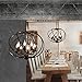LITFAD Industrial Adjustable Wrought Iron Vintage Retro Pendant Light 22