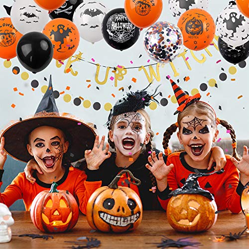 image for Funarty 200 Halloween Balloons 12 Inch Halloween Latex Balloons Bulk f