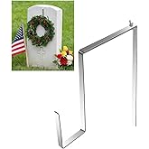 Uparea Christmas Adjustable Headstone Wreath Hanger for Cemetery – Fits 6"-11" Tombstones, Stainless Steel Gravestone Wreath Stand for Christmas, Halloween, Easter & Memorial Day Decorations