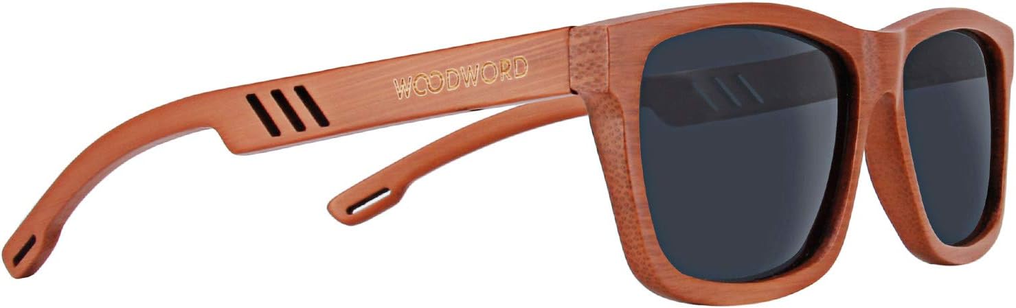 Polarized Wood Sunglasses for Men Women - Wood Frame Sunglasses with Wood Case