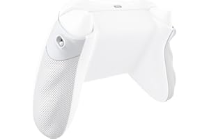 eXtremeRate Flexor Rubberized Side Rails Grips Trigger Stop Kit for Xbox Series X/S Controller, Anti-Slip Ergonomic Trigger Stopper Handle Grips for Xbox Core Controller – Frosted White
