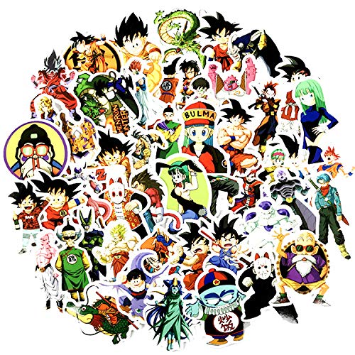 Tvoip 100PCS/pack Cartoon Stickers Dragon Ball Super Anime for Laptop Luggage Bags Bike Phone Styling Cute Toys Doodle PVC Creative