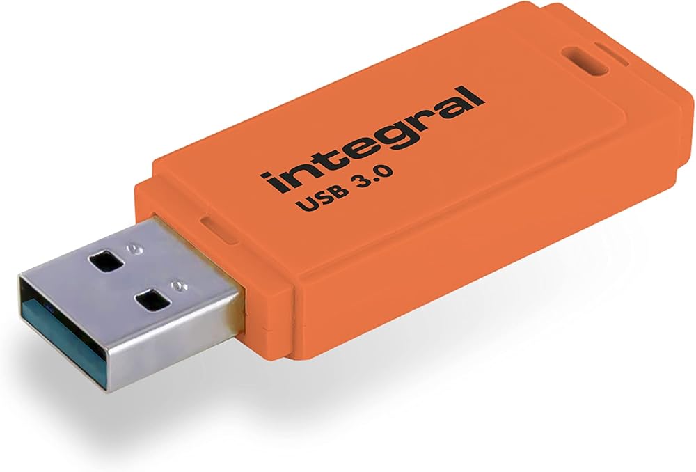 Integral 128GB Neon Orange USB 3.2 Gen 1 Flash Drive