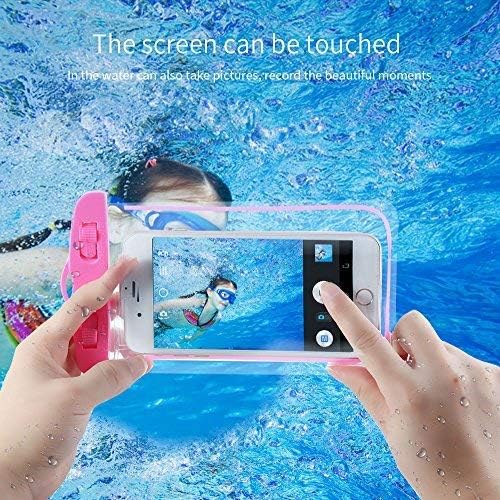 Waterproof Case - IPX8 Universal Durable Underwater Dry Bag ,Snowproof Pouch Touch Responsive and Watertight Sealed System for Apple iPhone /Samsung/HTC / LG etc Other Smartphone for Boating/Hiking/Swimming